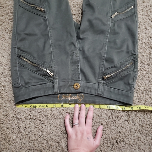 SPOONJEANS Green Skinny W Gold Zippersss - Picture 9 of 13